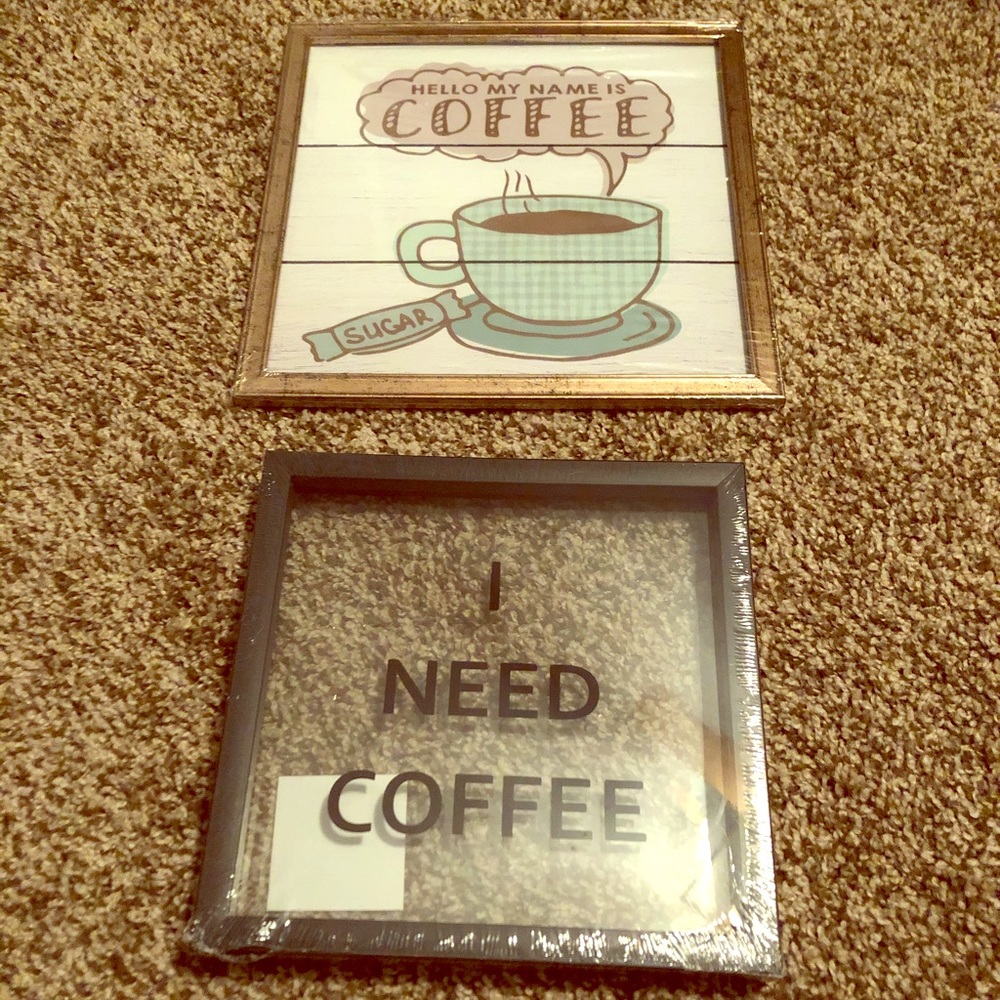 2 coffee decor paintings/pictures NWT ☕️☕️